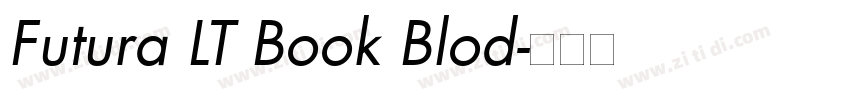 Futura LT Book Blod字体转换